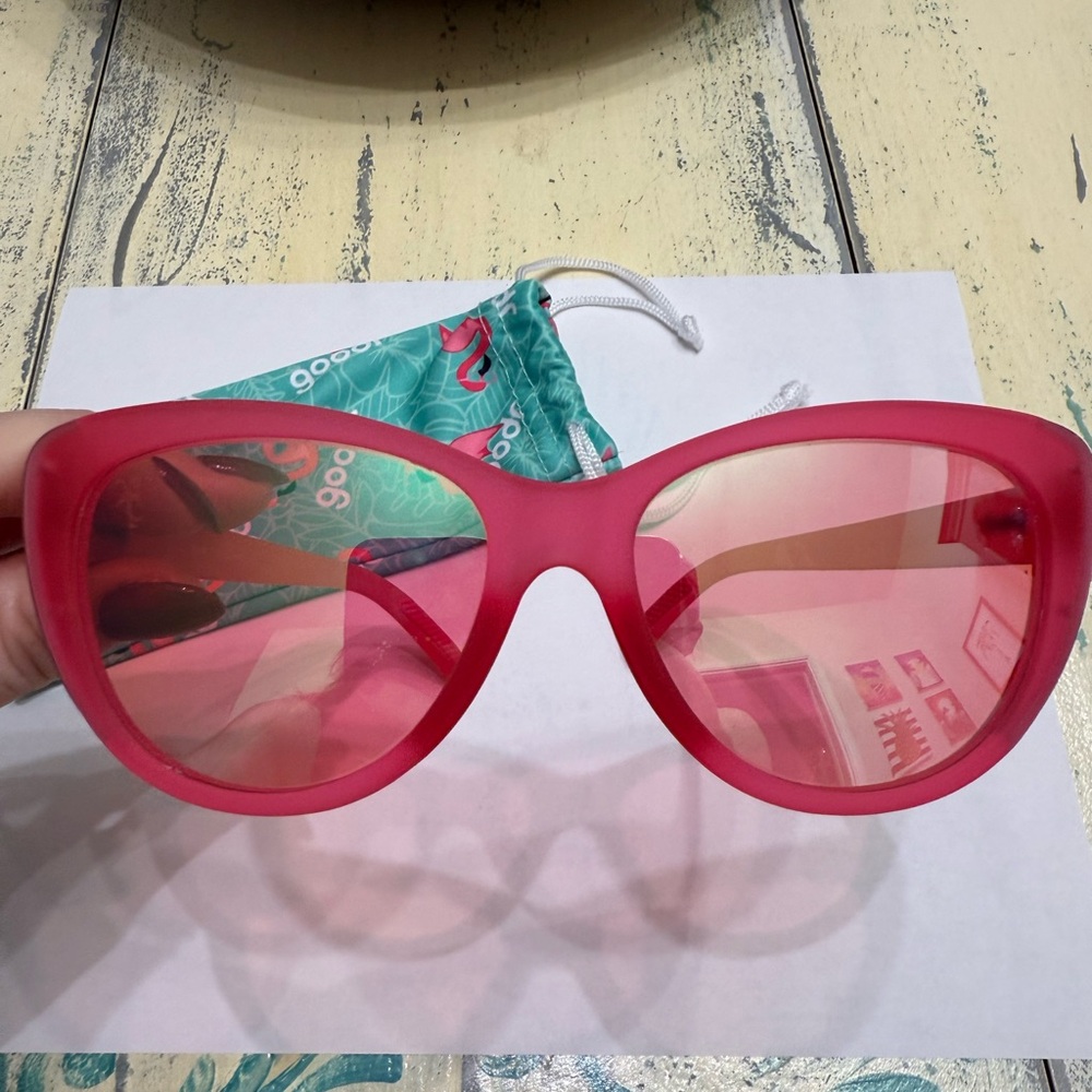 Goodr Pink Reflective Cat-Eye Sunglasses